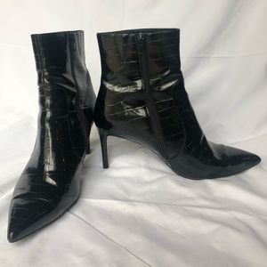 Jeffrey Campbell Black Patent Stiletto Booties